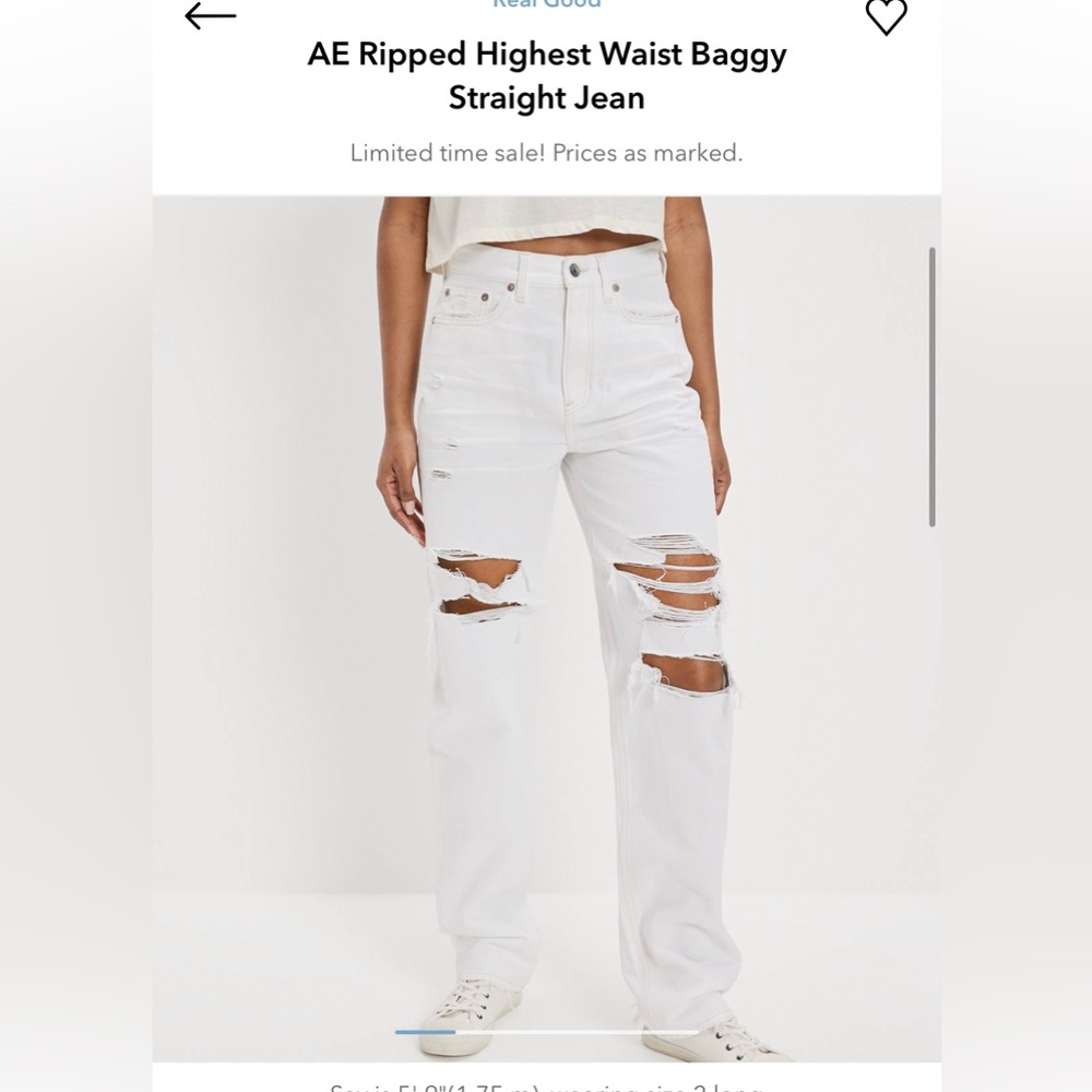 American Eagle high waisted baggy straight leg jeans